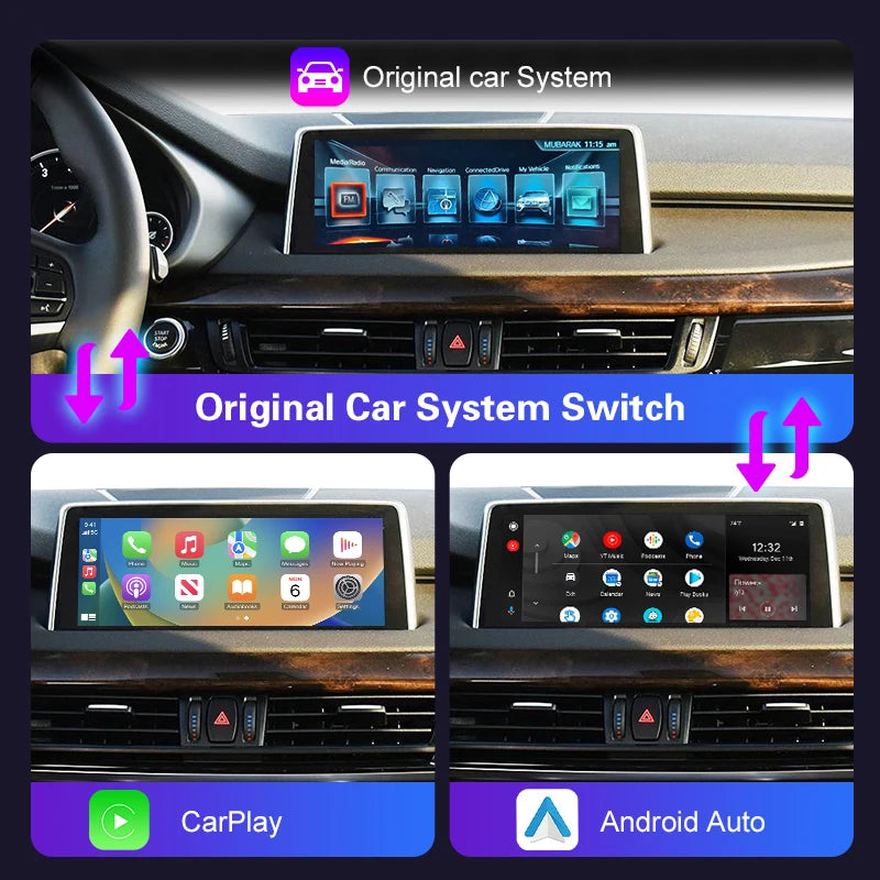Wireless CarPlay For BMW 1 2 3 4 5 7 Series E70 F10 X1 X3 F25 F26 F48 MINI X4 X5 X6 F56 F15  Android Auto  AirPlay  Mirror Link