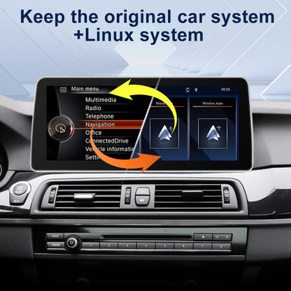 Wireless Carplay Android Auto Display Touch Screen For BMW 5series 520Li 523 525 530 F10 F11 CIC NBT Car Multimedia Video Player