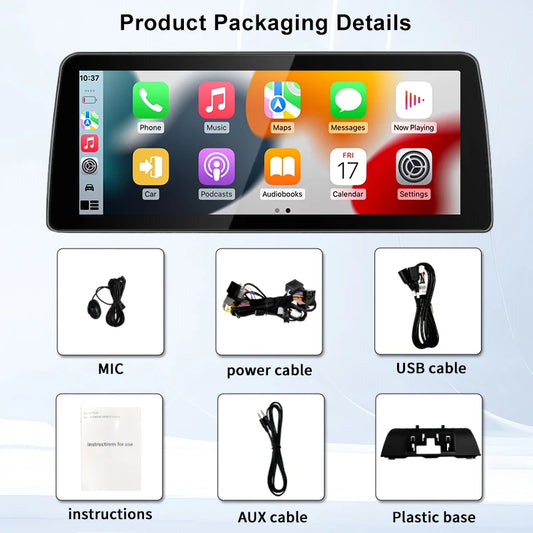 Wireless Carplay Android Auto Display Touch Screen For BMW 5series 520Li 523 525 530 F10 F11 CIC NBT Car Multimedia Video Player