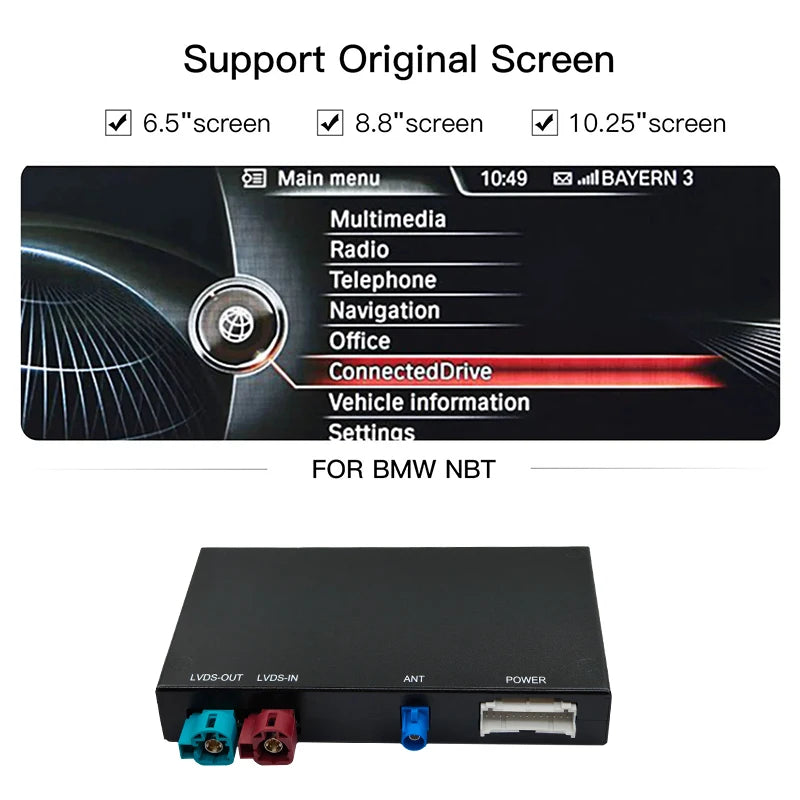 NWE Wireless CarPlay Android AUTO For BMW NBT System 1 2 3 4 5 6 7 Series X1 X3 X4 X5 X6 MINI E60 E84 E70 F26 F25 F10 F11F20 F21