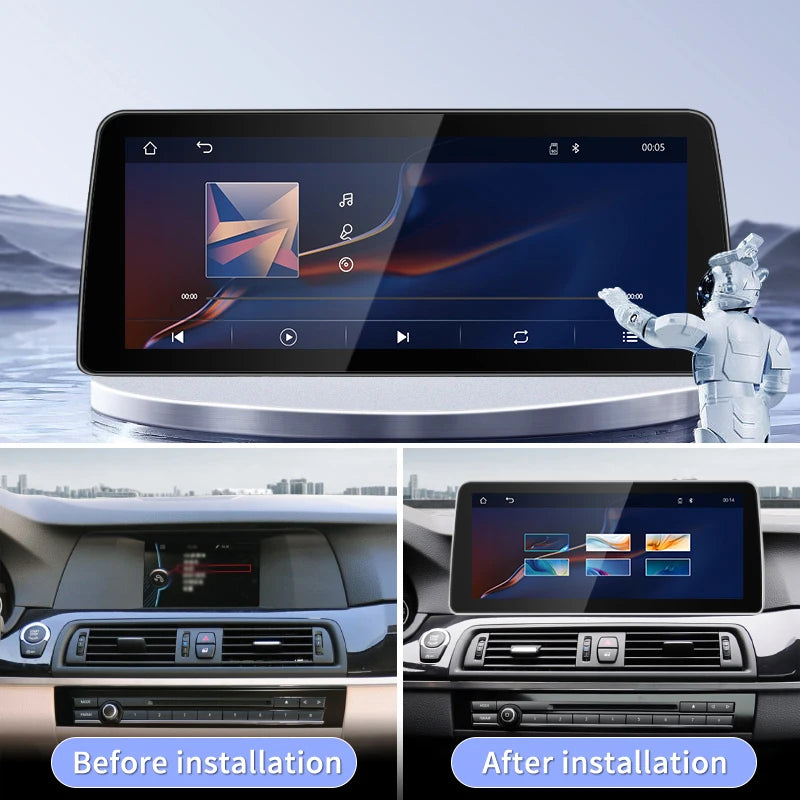 Wireless Carplay Android Auto Display Touch Screen For BMW 5series 520Li 523 525 530 F10 F11 CIC NBT Car Multimedia Video Player