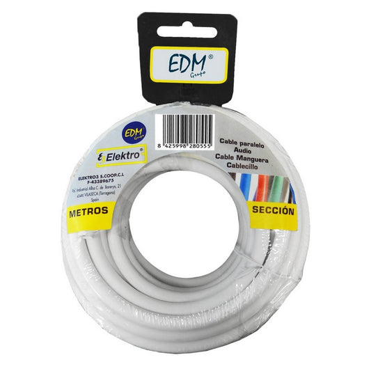 Coaxial TV Antenna Cable EDM 28151 White 5 m 3 x 2,5 mm-0