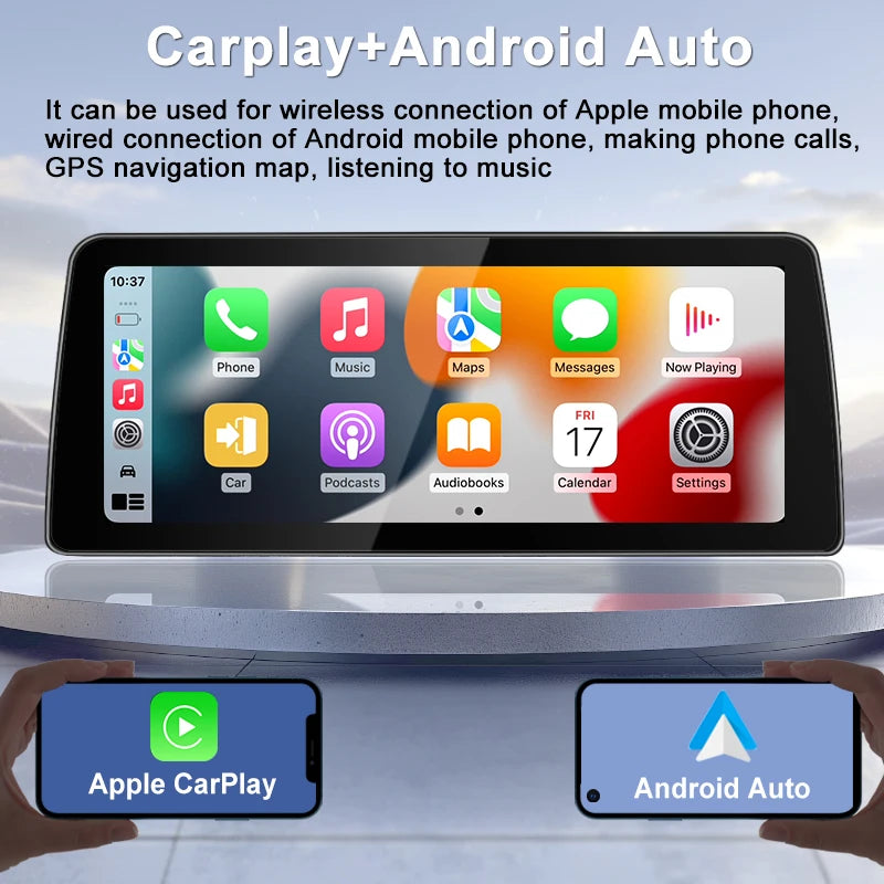 Wireless Carplay Android Auto Display Touch Screen For BMW 5series 520Li 523 525 530 F10 F11 CIC NBT Car Multimedia Video Player