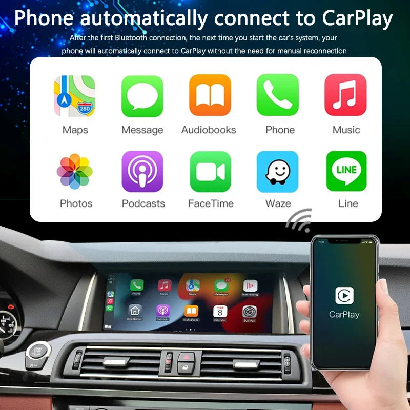 NWE Wireless CarPlay Android AUTO For BMW NBT System 1 2 3 4 5 6 7 Series X1 X3 X4 X5 X6 MINI E60 E84 E70 F26 F25 F10 F11F20 F21