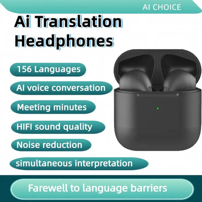 156 Language Translation Wireless Headphones Smart Waterproof Ai Real-time Translator Bluetooth 5.4 Earbuds Business Earphone